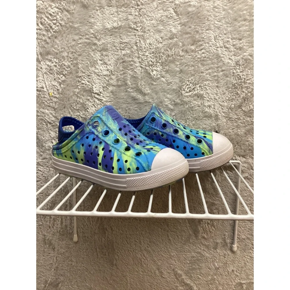 Skechers Kids Water Shoes Slip On Tie Dye Blue Green Size K2